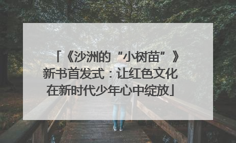 《沙洲的“小树苗”》新书首发式：让红色文化在新时代少年心中绽放