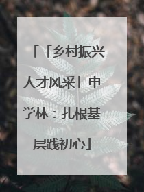 「乡村振兴人才风采」申学林：扎根基层践初心