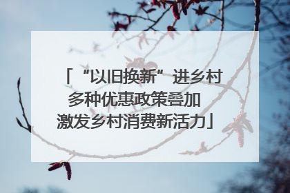 “以旧换新”进乡村 多种优惠政策叠加 激发乡村消费新活力