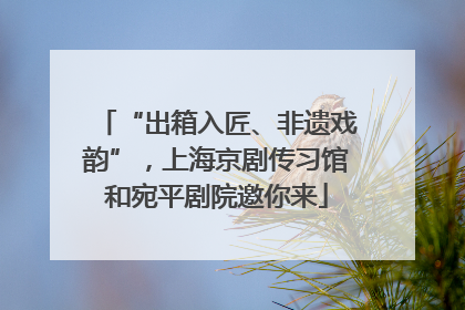 “出箱入匠、非遗戏韵”，上海京剧传习馆和宛平剧院邀你来