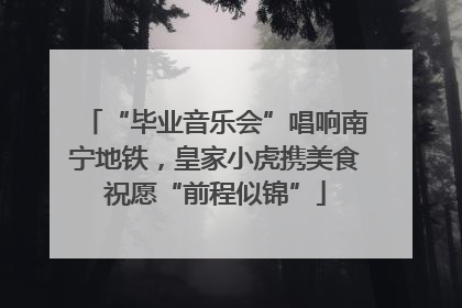 “毕业音乐会”唱响南宁地铁，皇家小虎携美食祝愿“前程似锦”