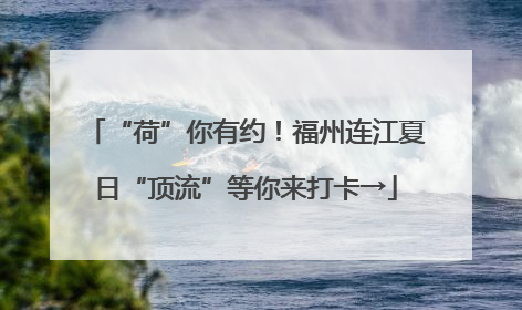 “荷”你有约！福州连江夏日“顶流”等你来打卡→