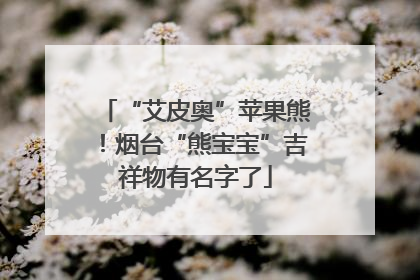 “艾皮奥”苹果熊！烟台“熊宝宝”吉祥物有名字了