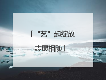 “艺”起绽放 志愿相随