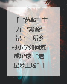“苏超”主力 “溯源” 记:一所乡村小学如何炼成足球 “造星梦工场”