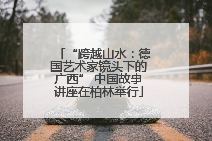 “跨越山水：德国艺术家镜头下的广西” 中国故事讲座在柏林举行