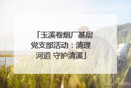 玉溪卷烟厂基层党支部活动：清理河道 守护清溪