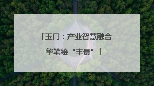 玉门：产业智慧融合 擎笔绘“丰景”