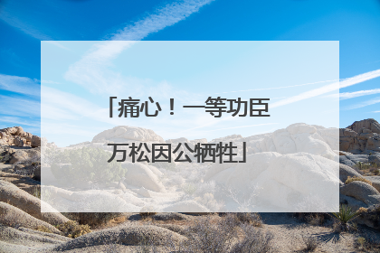 痛心！一等功臣万松因公牺牲