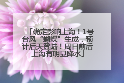 确定影响上海！1号台风“蝴蝶”生成，预计后天登陆！周日前后上海有明显降水