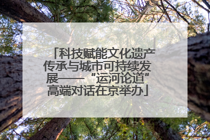科技赋能文化遗产传承与城市可持续发展——“运河论道”高端对话在京举办