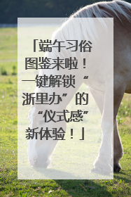 端午习俗图鉴来啦！一键解锁“浙里办”的“仪式感”新体验！