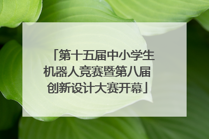 第十五届中小学生机器人竞赛暨第八届创新设计大赛开幕
