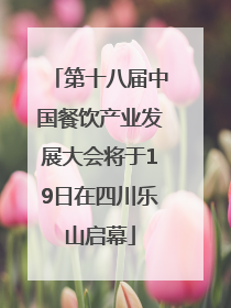 第十八届中国餐饮产业发展大会将于19日在四川乐山启幕