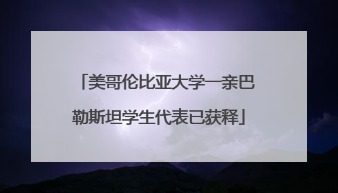 美哥伦比亚大学一亲巴勒斯坦学生代表已获释