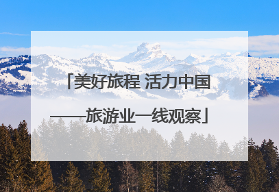 美好旅程 活力中国——旅游业一线观察