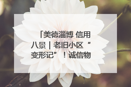 美德淄博 信用八景｜老旧小区“变形记”！诚信物业焐热居民心窝