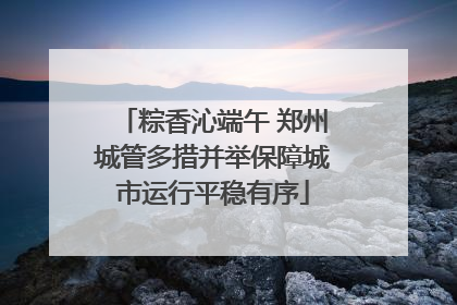 粽香沁端午 郑州城管多措并举保障城市运行平稳有序