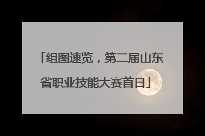 组图速览，第二届山东省职业技能大赛首日