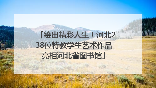 绘出精彩人生！河北238位特教学生艺术作品亮相河北省图书馆