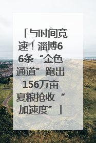 与时间竞速！淄博66条“金色通道”跑出156万亩夏粮抢收“加速度”