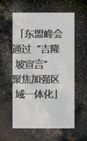 东盟峰会通过“吉隆坡宣言” 聚焦加强区域一体化