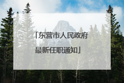 东营市人民政府最新任职通知