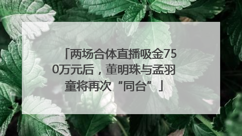 两场合体直播吸金750万元后，董明珠与孟羽童将再次“同台”