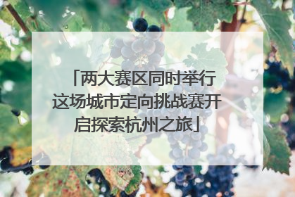 两大赛区同时举行 这场城市定向挑战赛开启探索杭州之旅