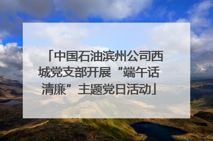 中国石油滨州公司西城党支部开展“端午话清廉”主题党日活动