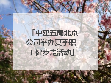 中建五局北京公司举办夏季职工健步走活动