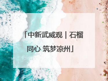 中新武威观｜石榴同心 筑梦凉州