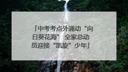 中考考点外涌动“向日葵花海” 全家总动员迎接“凯旋”少年