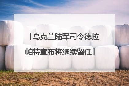 乌克兰陆军司令德拉帕特宣布将继续留任