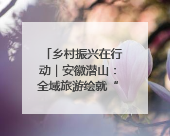 乡村振兴在行动｜安徽潜山：全域旅游绘就“景美业兴民富”新画卷