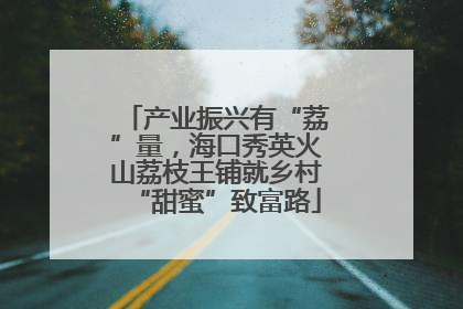 产业振兴有“荔”量，海口秀英火山荔枝王铺就乡村“甜蜜”致富路