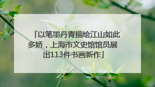 以笔墨丹青描绘江山如此多娇，上海市文史馆馆员展出113件书画新作