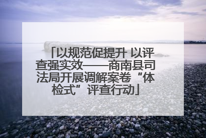以规范促提升 以评查强实效——商南县司法局开展调解案卷“体检式”评查行动