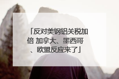 反对美钢铝关税加倍 加拿大、墨西哥、欧盟反应来了