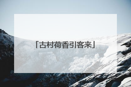 古村荷香引客来