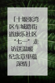 十堰张湾区车城路街道康乐社区“七一”走访送温暖 纪念章里蕴深情
