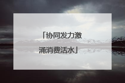 协同发力激涌消费活水