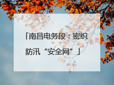 南昌电务段：密织防汛“安全网”