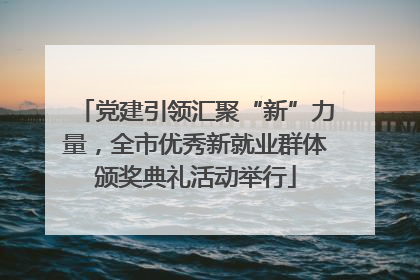 党建引领汇聚“新”力量，全市优秀新就业群体颁奖典礼活动举行