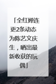 全红婵连更2条动态为陈艺文庆生，晒出最新收获的玩偶