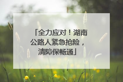 全力应对！湖南公路人紧急抢险，清障保畅通