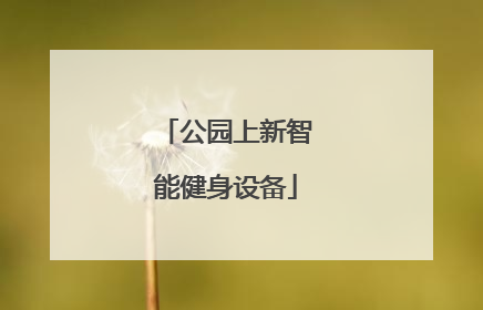 公园上新智能健身设备