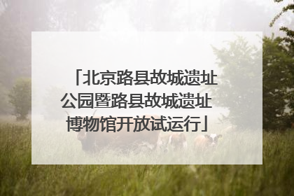 北京路县故城遗址公园暨路县故城遗址博物馆开放试运行