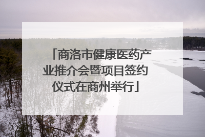 商洛市健康医药产业推介会暨项目签约仪式在商州举行