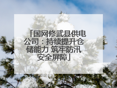 国网修武县供电公司：持续提升仓储能力 筑牢防汛安全屏障